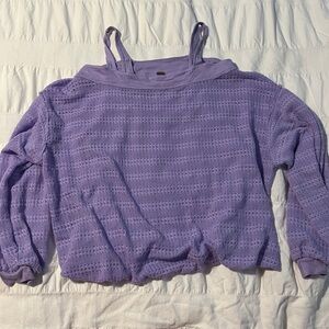 Free People purple off the shoulder top